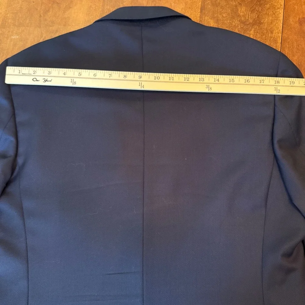 Saks Fifth Avenue Blazer Men Navy Blue Ermenegildo Zegna Cloth Made in Italy 42T